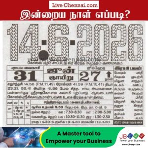 Auspicious (Nalla Neram) time today (June 14th)