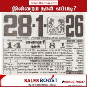 Auspicious (Nalla Neram) time today (Jan 28th)